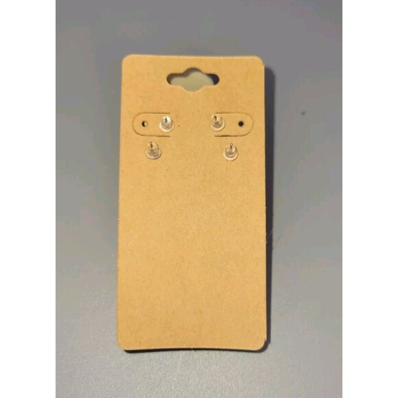 Set of 2 Wooden Spots Mom Stud Earrings Hand Painted Basketball Football Pierced - Picture 4 of 4